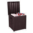 51gal 195L Outdoor Garden Plastic Storage Deck Box Chest Tools Cushions Toys Seat Waterproof
