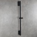 Stainless Steel Black Shower Sliding Bar 31.5 Inches for Bathroom Drilling-free