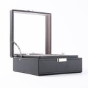 50 Slot Jewelry Box Earring Organizer With Large Mirror, ,Necklaces, Earrings, Bracelets, Etc.Black