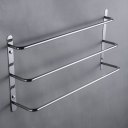 304 Stainless Steel Hand Polishing Finished Three Stagger Layers Towel Bars Towel Rack Wall Mounted Multilayer Bathroom Accessories 23.62 inch bars KJWY003YIN-60CM