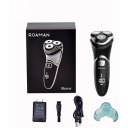 ROAMAN Electric Razor for Men, Rechargeable 3D Rotary Mens Electric Shaver Wet Dry IPX7 Waterproof with Pop-up Beard Trimmer, Corded Cordless Play, Wall Adapter 100-240v Best Worldwide Travel Gift