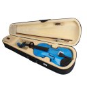 New 4/4 Acoustic Violin Case Bow Rosin Dark Blue
