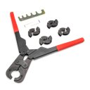 Manual PEX Pipe Crimping Tool Kit Black & Red