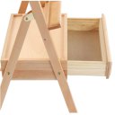 HJ-1A Beech Cabinet Easel Painting with Drawer Burlywood