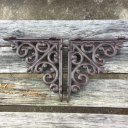 A Pair Antique Style Cast Iron Brackets Garden Braces Rustic Shelf Bracket Brown
