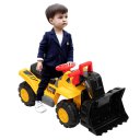 Children's Bulldozer Toy Car without Power  Two Plastic Simulation Stones and A Hat