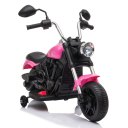 Kids Electric Ride On Motorcycle With Training Wheels 6V Pink