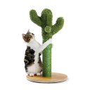 Cactus Cat Scratching Post 21.7'' Cat Scratcher with Sisal Rope for Small & Medium Cats Kittens Green