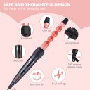 Curling iron, hair straightener, MOCEMTRY 2 in 1 Curling Iron with Interchangeable Barrels, Ceramics Hair Wand for Thick Hair, Include Heat Resistant Glove and Clip, Gifts for Women