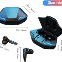 Wireless Earbuds Games Wireless Earbuds LED Light in-Ear W/Mic Touch Control,5.0-Sport Earphones for Android and iPhone