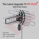 TA-851 Plus 360°Rotation UV Dual Frequency 45-860MHz 22-38dB 42.65ft cable Outdoor Antenna