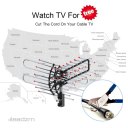 TA-851 Plus 360°Rotation UV Dual Frequency 45-860MHz 22-38dB 42.65ft cable Outdoor Antenna