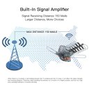 28-36dB 360° UV Dual-band Outdoor Antenna with Stand Black