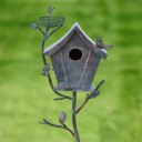 Pole Bird House for Outside Garden Decor