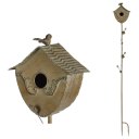 Metal Birdhouse for Outdoor on Stand
