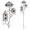 Birdhouses – 3 Room Metal Birdhouse on Pole