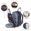 COCOHOP Diaper Bag Backpack, Multifunction Maternity Baby Nappy Changing Bags Waterproof Travel Back Pack with Stroller Straps & Trunk Trap, Unisex and Stylish (Navy Blue)