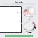 FAMILY Projector Screen 100 inch, 16:9 HD 3D Foldable Anti-Crease Portable Projector Movie Screen for Home Theater Indoor Outdoor Support Double Sided Projection