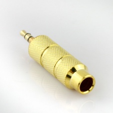 3.5mm Male to 6.5 mm Female Stereo Audio Adapter Golden