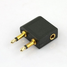 Stereo Earphone Converter Adapter for Airplane/On Plane