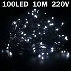 Bright 8-mode 100-LED String Lamp Fog Light House Decoration for Festival/ Wedding - White