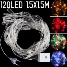 Colorful 120-LED String Lamp Light (1.5x1.5m) for Christmas & Halloween Wedding