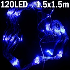 Blue 120-LED String Lamp Light (1.5x1.5m)for Christmas & Halloween Decoration