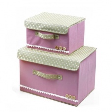 small wooden buckle incorporating storage bins Lock Box pink