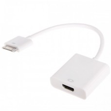 Compact Dock 30-Pin to HDMI Female Cable Adapter for iPad -White
