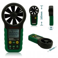 MASTECH MS6252B Digital Anemometer T&RH Sensor Air Wind Speed Velocity Meter USB Interface