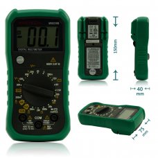 MASTECH MS8239B Pocket Digital Multimeter w/ Battery Test - Black + Green