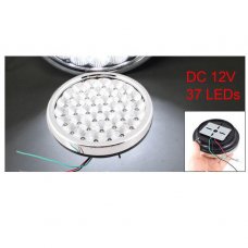 DC 12V White 37 LEDs Interior Roof Dome Caravan Round Light