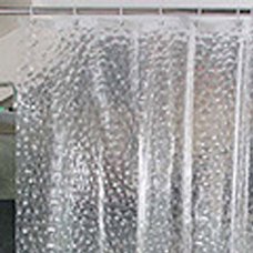 Hot Plastic EVA 3D Shower Curtain Transparent Clear Water Cube Bathroom Curtain