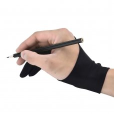 Tablet Drawing Glove Artist Glove, Graphic Tablet And iPad Pro Pencil (Black)