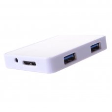 USB3.0 HUB 1 To 4 Concentrator HUB Extra Thin Mirror Surface Silver
