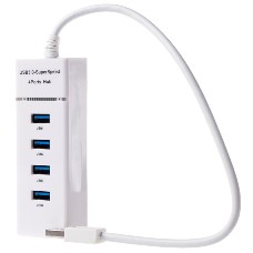 4 Ports Hub Concentrator BYL-P104 USB 3.0 Hub White
