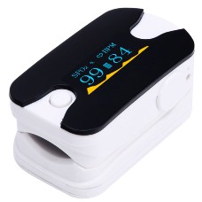 Digital Pulse Oximeter Fingertip Oxygen Monitor OLED Display Heart Rate Monitor  White