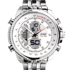 Men Multi-Function Business Watch Quartz Steel Watchband Waterproof Watch