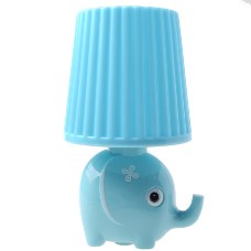 Plugging In Little Night Lamp LED Cartoon Style Elephant Appearance Night Lamp  Blue