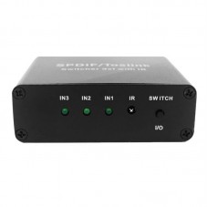FHD SPDIF/TOSLINK Optical Audio 3x1 Switcher Splitter with Remote Controller
