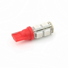 T10 5050 Bulb Wedge Car White 9-LED Red Light New
