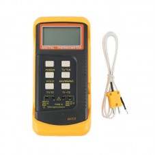 6802 II Dual Channel Digital Thermometer 2 K-Type Thermocouple Sensor Probe