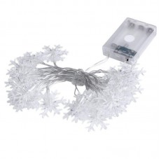 2.1M Beautiful 20LED Small Snowflake Shape LED String Light Battery Powered