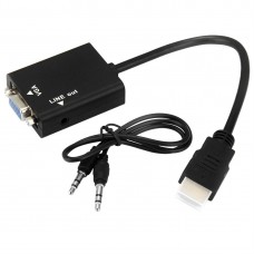 1080P HDMI To VGA Adapter With Audio Cable HDMI Male to VGA Female Converter