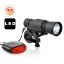 LED Bicycle Light Set with Solar Rear Light