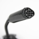 USB Desktop Mini Studio Speech Mic Microphone w/Stand White