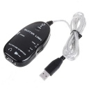 Guitar to USB Interface Link Cable for PC / Mac Recording Black