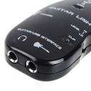 Guitar to USB Interface Link Cable for PC / Mac Recording Black
