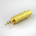 3.5mm Male to 6.5 mm Female Stereo Audio Adapter Golden