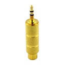 3.5mm Male to 6.5 mm Female Stereo Audio Adapter Golden